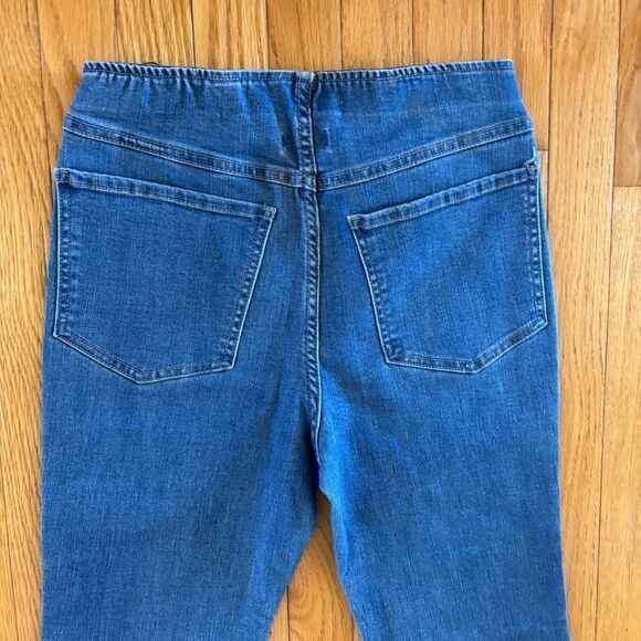 Penny Pull On Flare Jeans Denim Bohemian Boho Bell Bottoms stretch size medium - Picture 8 of 9